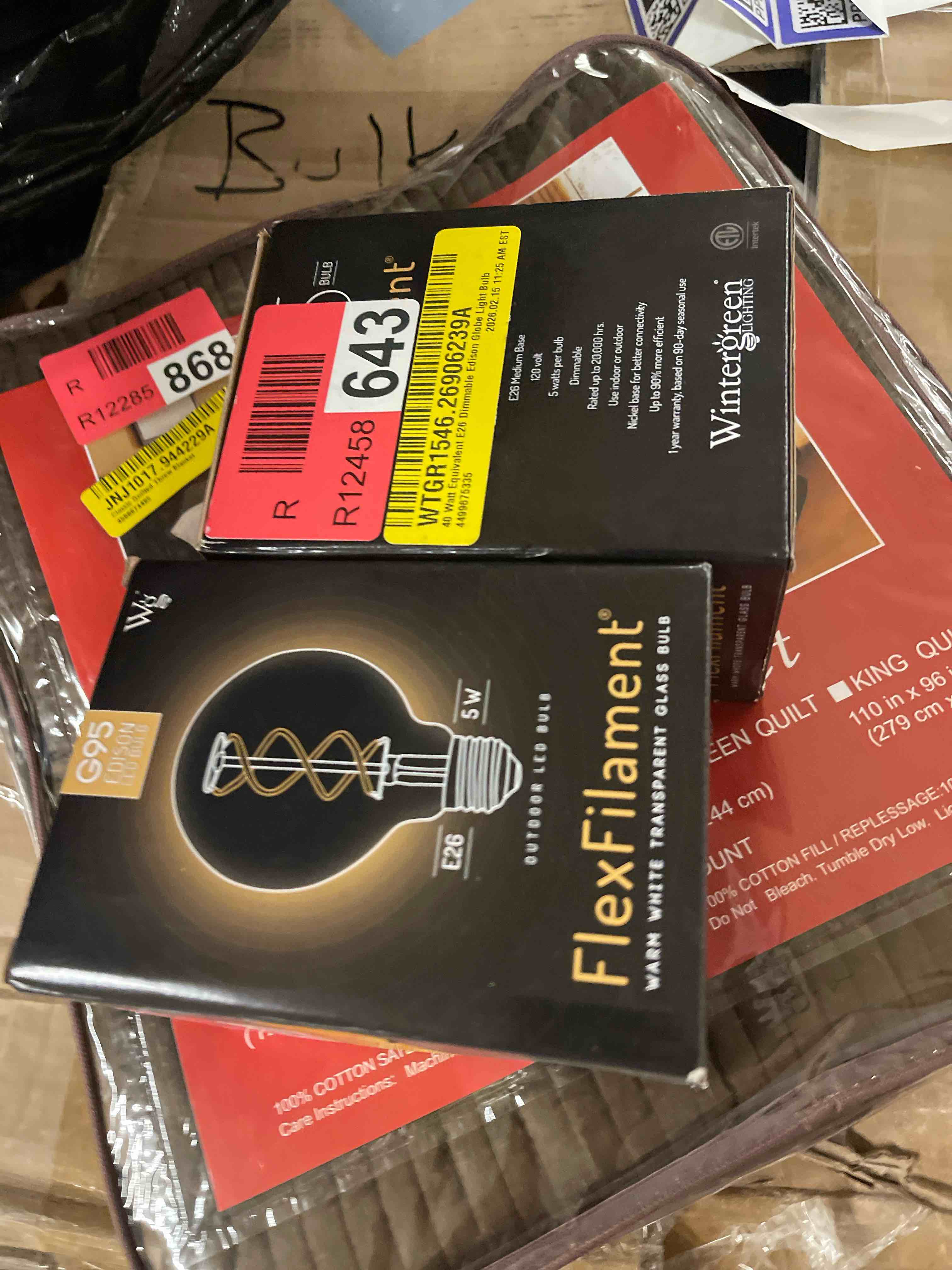 Condition photo showing New/Like New for led edison light bulb, led filament vintage bulb dimmable edison bulb led filament vintage bulb, flexible filament, single bulb (clear glass, g95 edison globe light bulb)