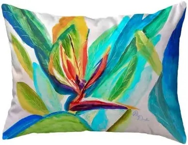 Condition photo showing New/Like New for bird of paradise noncorded pillow