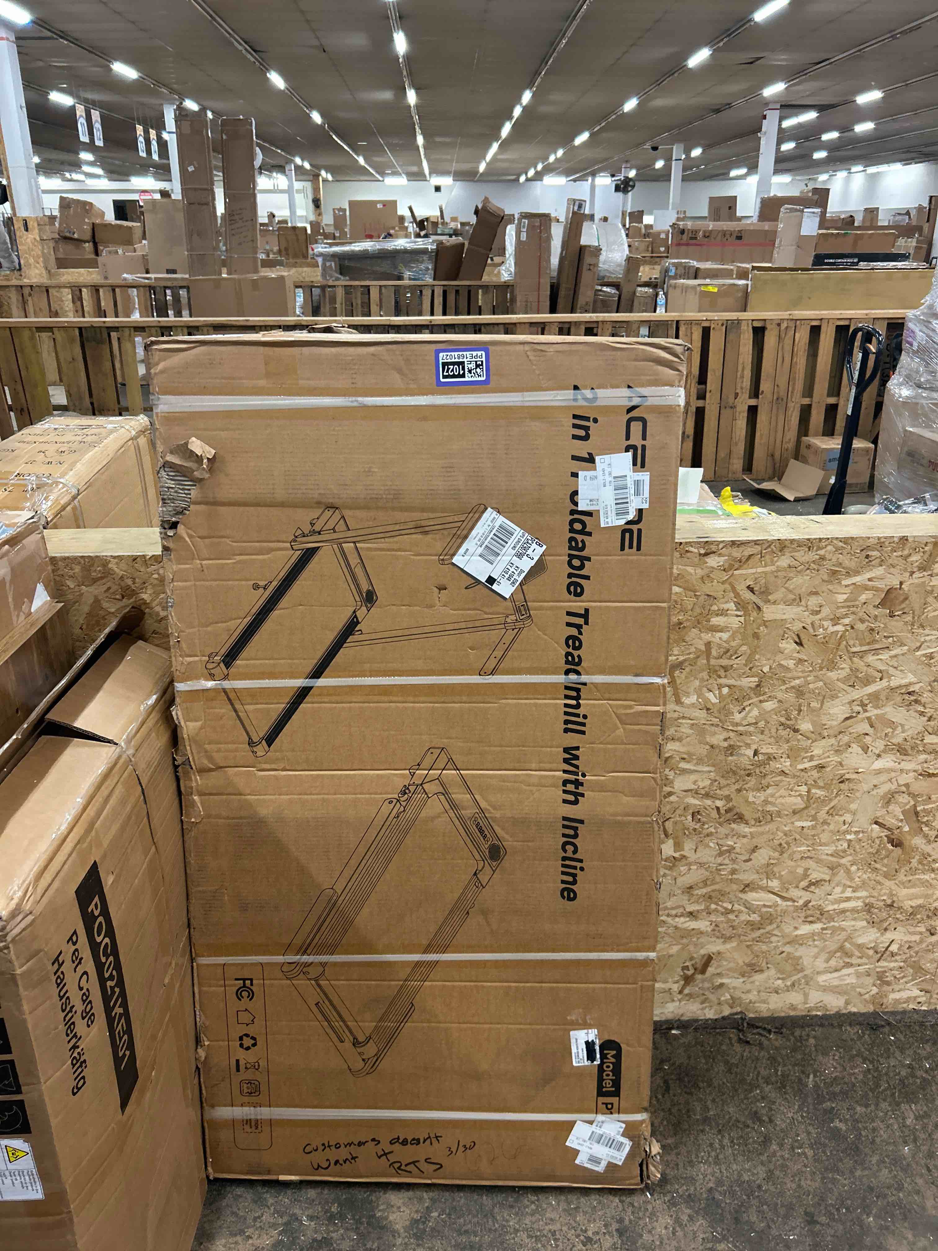 Condition photo showing New/Like New for acezoe foldable treadmill with 0-15% incline and handle bar, 2.5hp treadmills for home, under desk treadmill with 300lbs capacity, walking pad with speaker, app/remote control