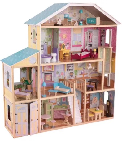 Condition photo showing Good Condition for kidkraft majestic mansion wooden dollhouse with 34 accessories