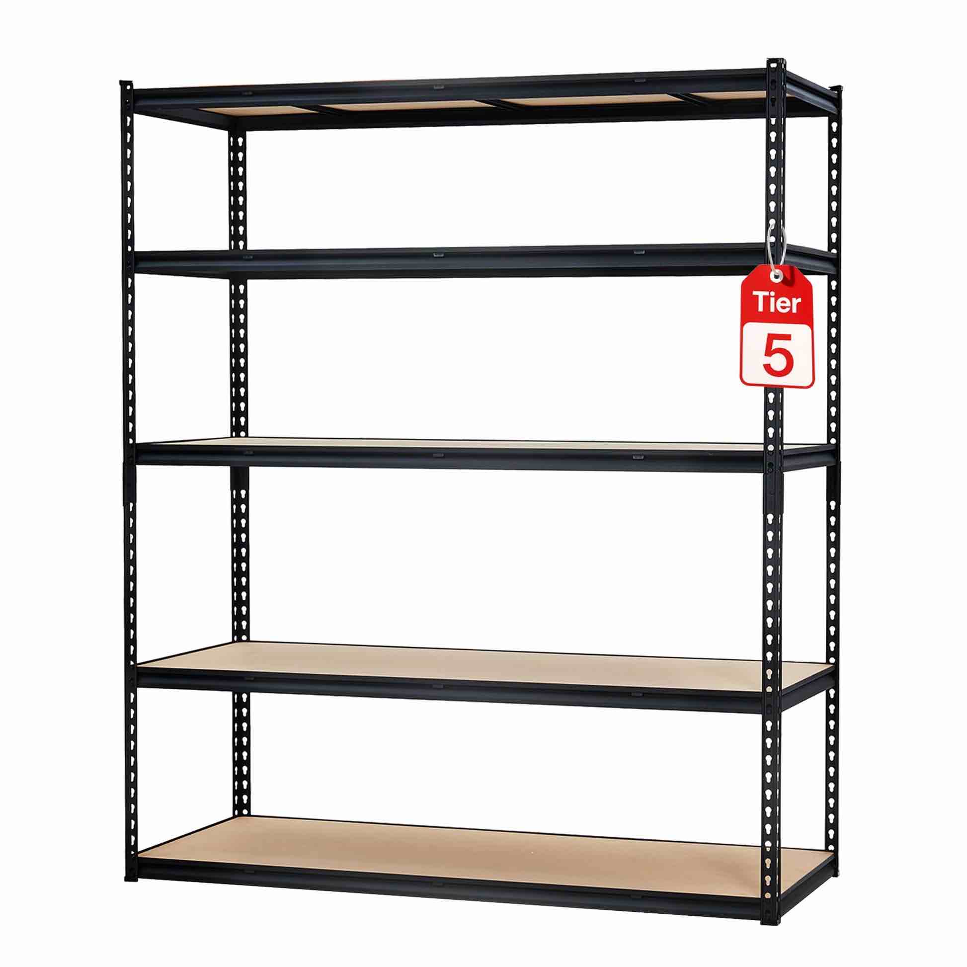 Condition photo showing Good Condition for garvee 5 tier garage shelving adjustable heavy duty metal storage shelves 60x24x72in steel wire rack organizer black