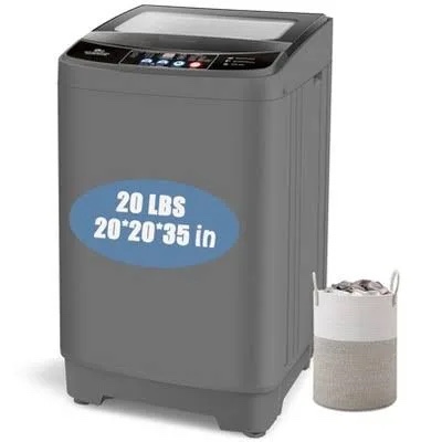 comfee' 1.6 cu.ft portable washing machine, 11lbs capacity fully automatic compact washer with wheels, 6 wash programs laundry drain pump, ideal for apartments, rv, camping, magnetic gray