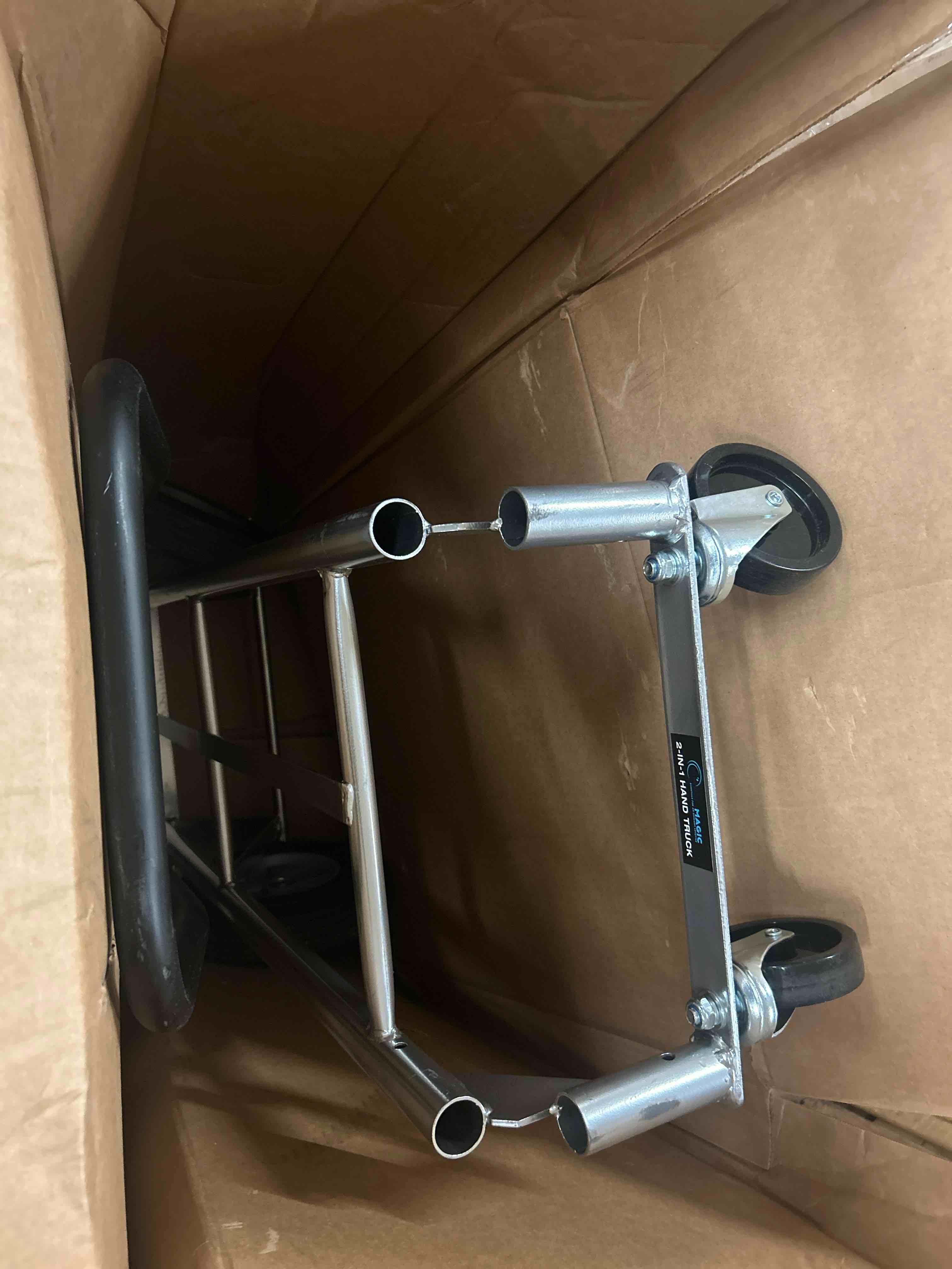 Condition photo showing Good Condition for simpli-magic 2-in-1 convertible hand truck & dolly - 800 lb capacity heavy duty folding platform cart with rubber wheels for moving boxes, furniture & appliances