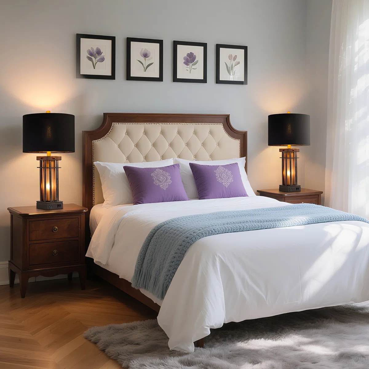 Condition photo showing New/Like New for 25" jacolbi table lamp set with dual usb ports and night light (set of 2)