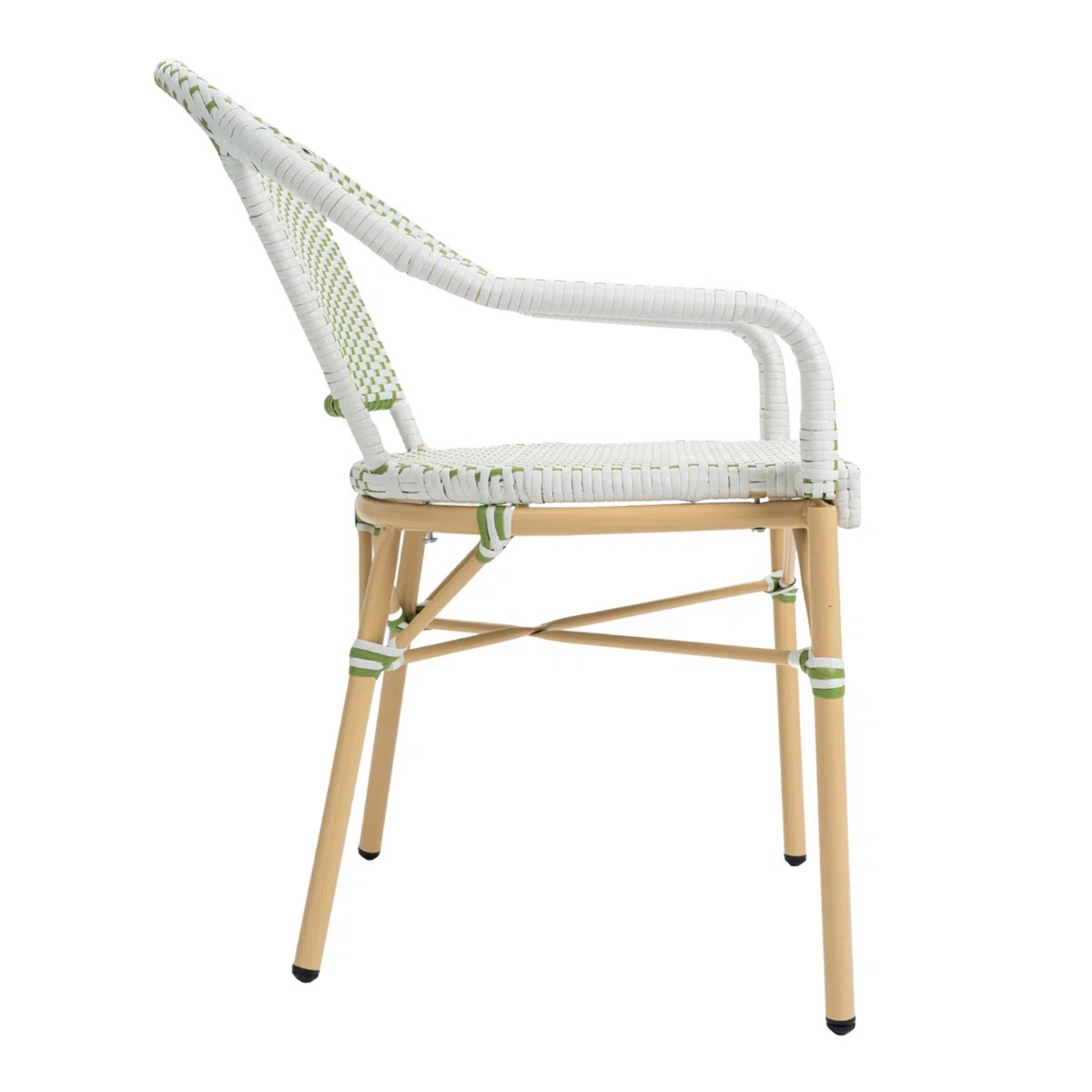 Condition photo showing New/Like New for altesa outdoor dining chairs with armrests, french bistro style patio chairs with pe rattan for patio garden