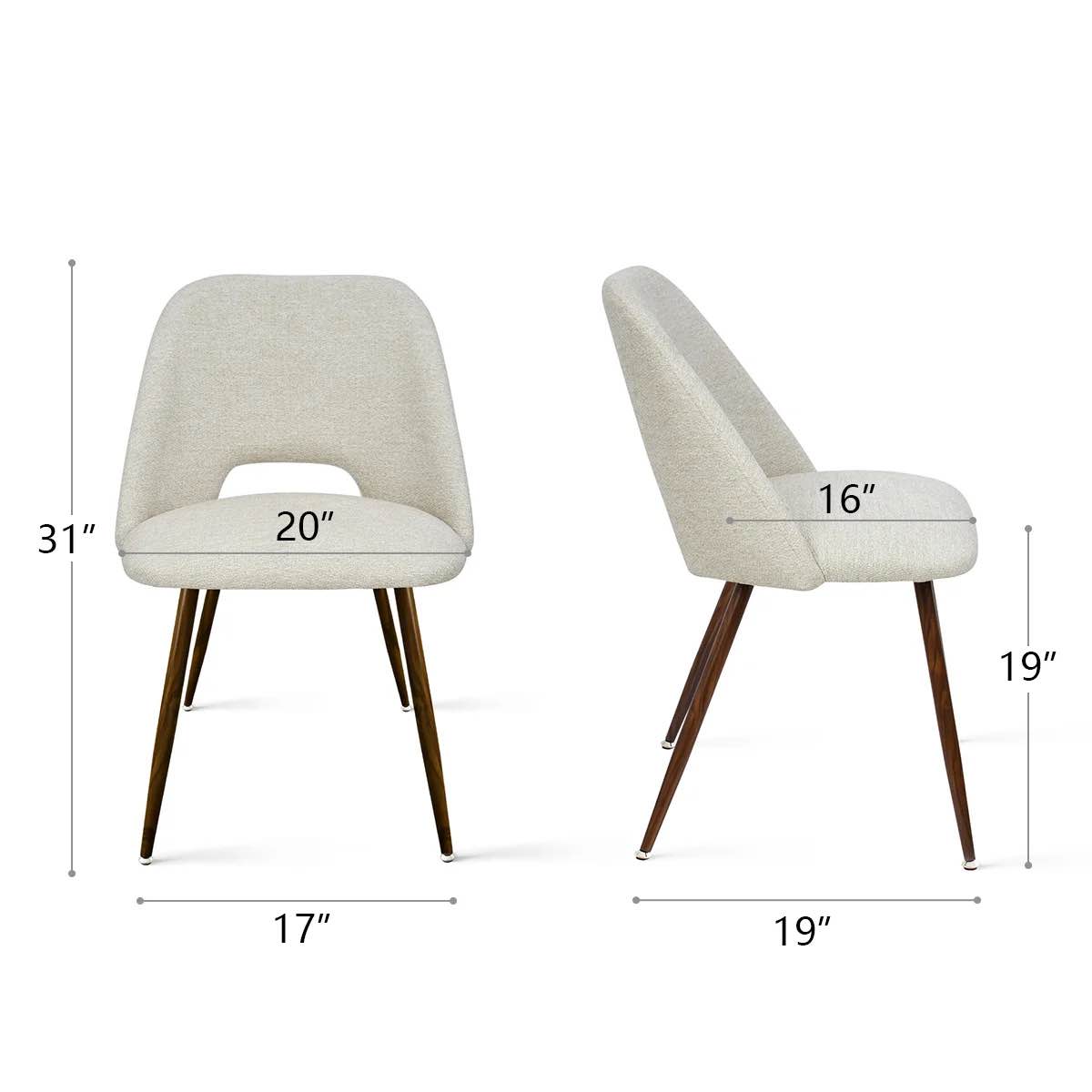 Condition photo showing New/Like New for aunnika 19'' h upholstered side chair (set of 4)