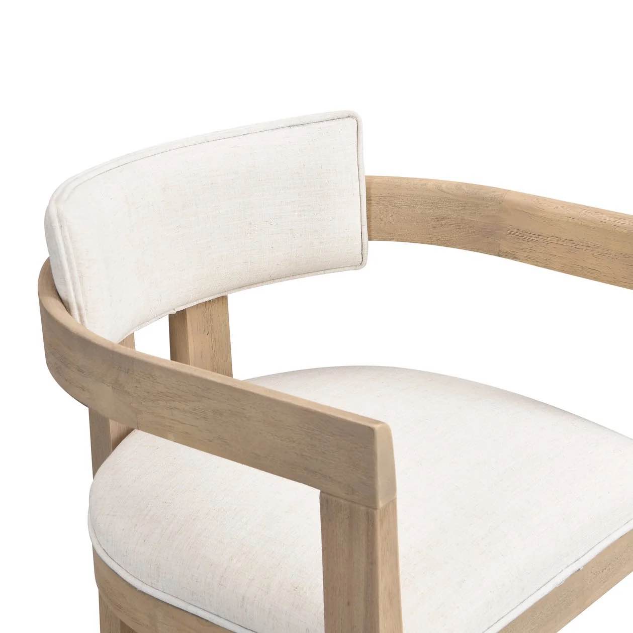 Condition photo showing New/Like New for christopher knight home® - 26" contemporary upholstered counter stool set of 2 with curved solid wood back, durable rubberwood frame - beige,natural ash
