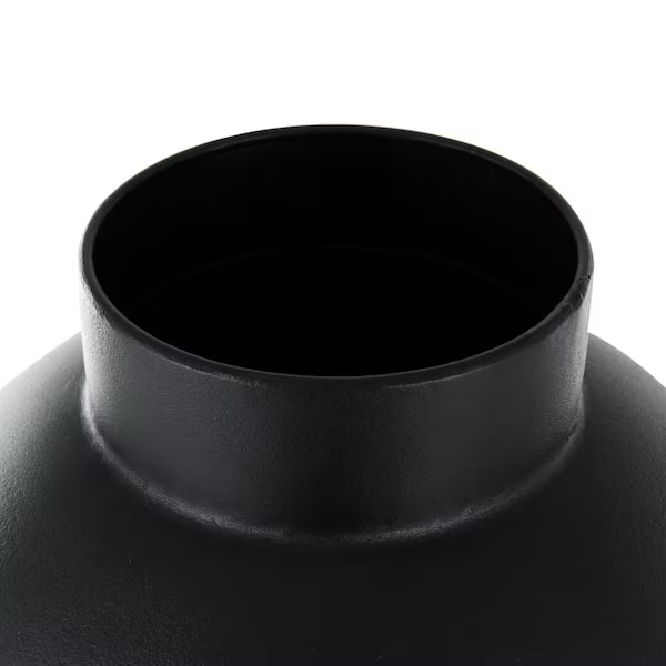 Condition photo showing New/Like New for black metal decorative vase with narrow opening