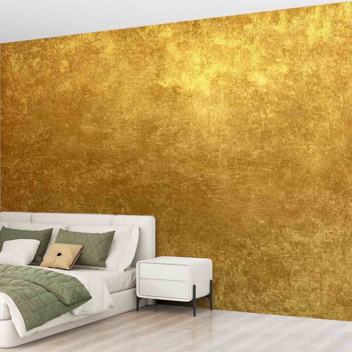 Condition photo showing New/Like New for peel and stick wallpaper wall mural brushed brass plate wall art self adhesive and removable