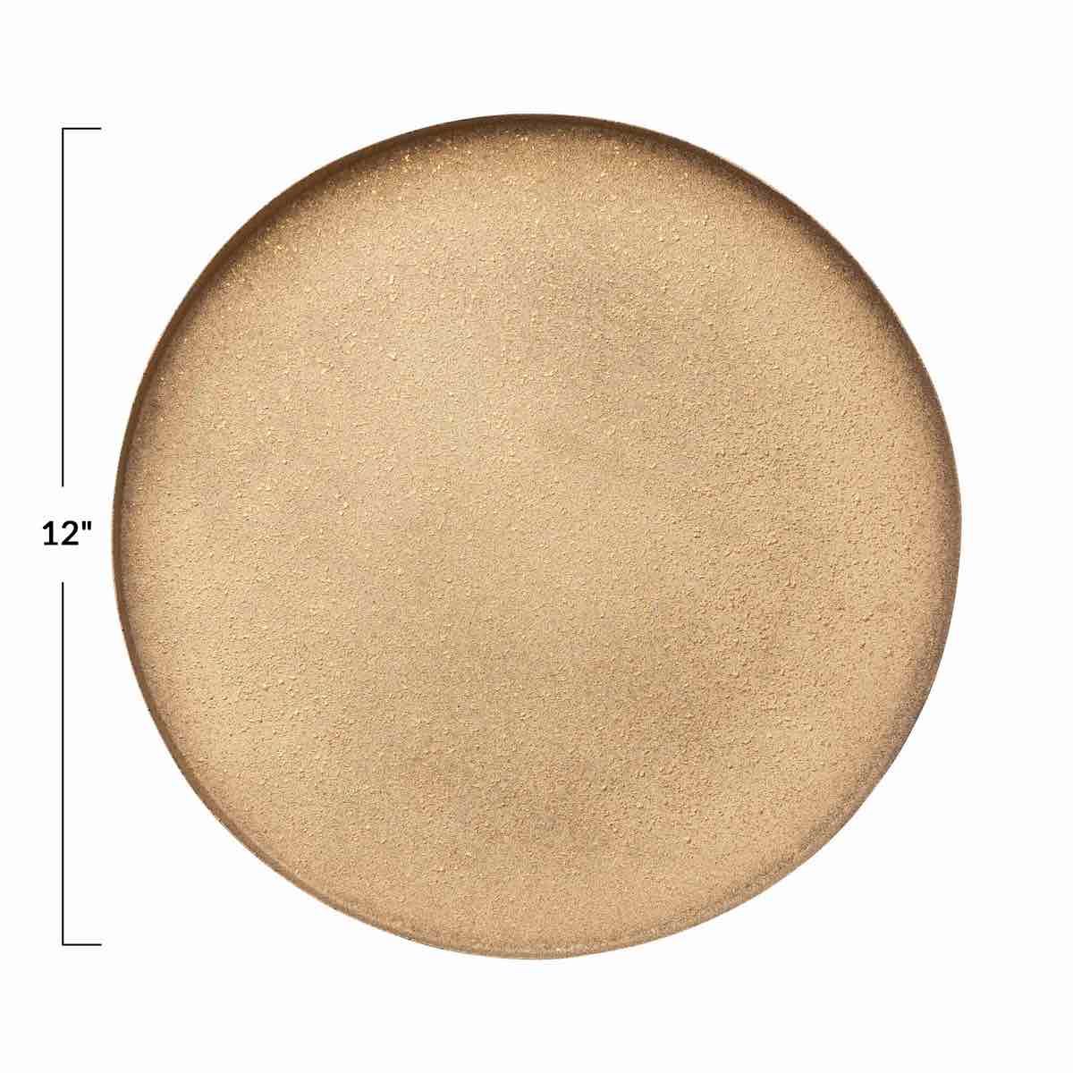 Condition photo showing New/Like New for round decorative textured metal tray