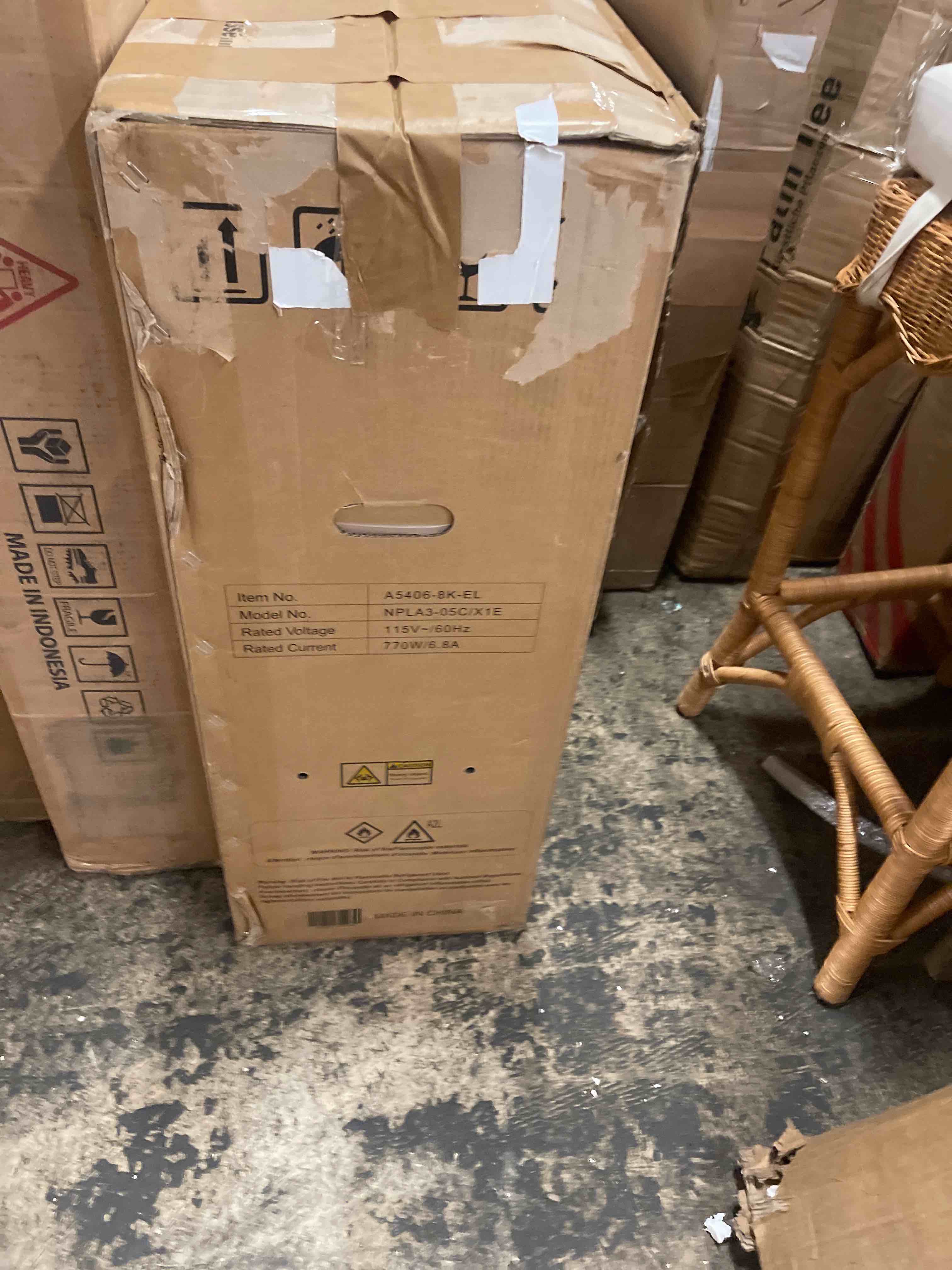 Condition photo showing New/Like New for okeysen office desk chair, ergonomic leather modern conference room chairs, executive ribbed height adjustable swivel rolling chair for home office. (brown)