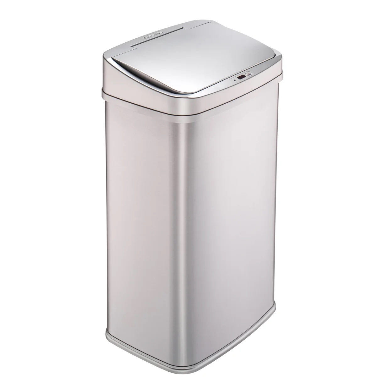 Condition photo showing New/Like New for nine stars 13.2 gallon stainless steel motion sensor trash can