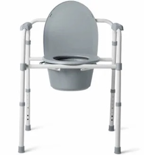 Drive Medical Heavy Duty Bariatric Folding Bedside Commode - Bariatric Folding Commode - 11117N-1