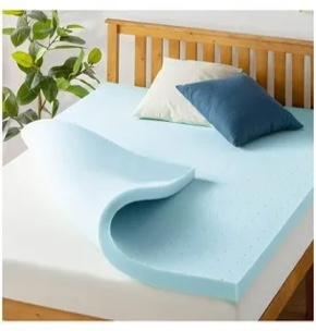 Best Price Mattress 3 Inch Ventilated Memory Foam Mattress Topper, Cooling Gel Infusion, , Cal King, Blue