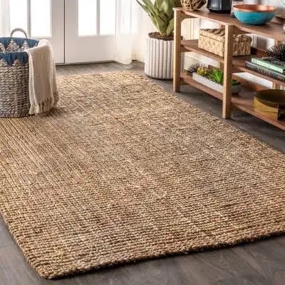 Pata Hand Woven Chunky Jute Natural 5 ft. x 8 ft. Area Rug