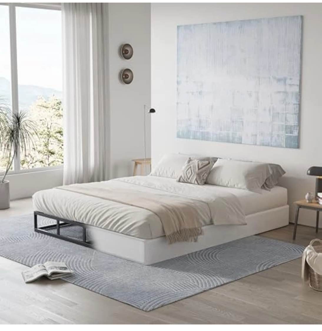 Queen Box Spring 5 Inch Low Profile Heavy Duty Metal Frame Mattress 