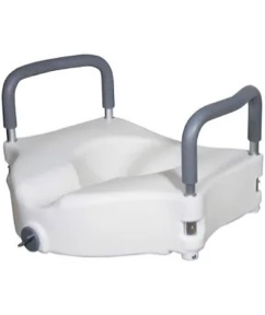 Bath SafetyRaised Toilet Seat Product Description: Elev.Toilet Seat w/ RemArms,RTL,1 EA