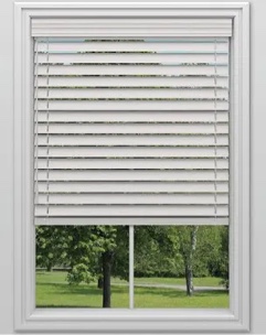 Levolor 2-in White Faux Wood Blinds Precut To 66 X 64 In.