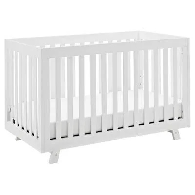 Babyletto Hudson 3-in-1 Convertible Crib with Toddler Rail - White