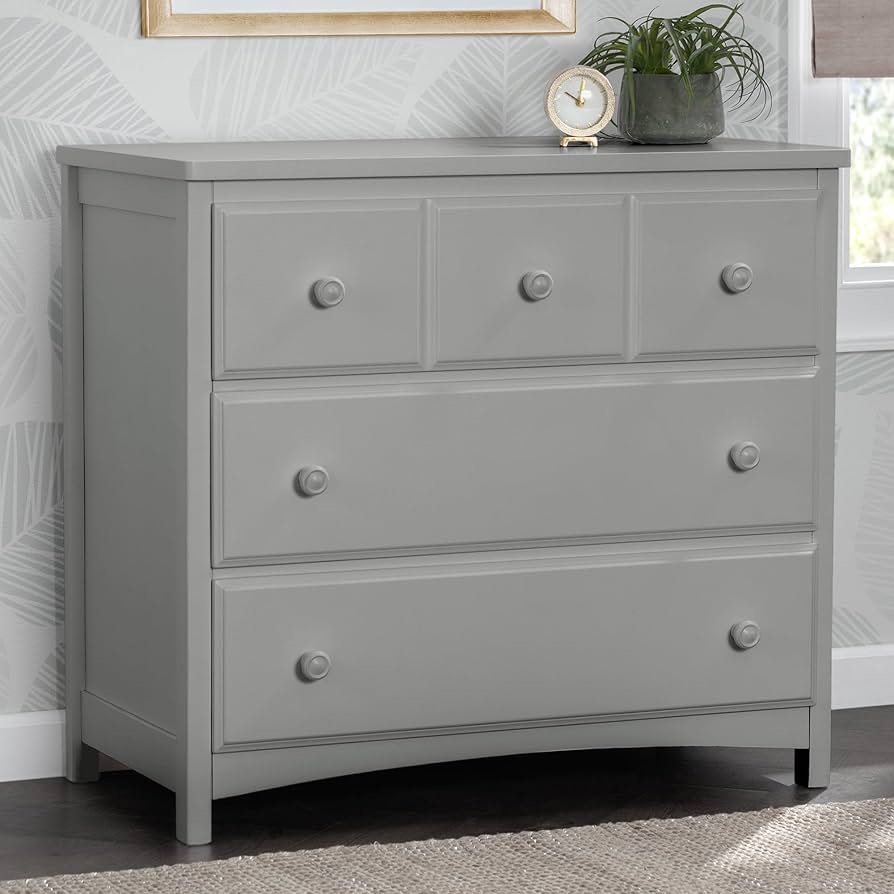 Delta Children 3 Drawer Dresser with Interlocking Drawers W741430 - Gray