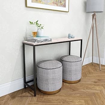 ARFARLY Console Table, 41.5" Narrow Entryway Table, Industrial Sofa Table with Shelf, Entrance Table for Living Room, Hallway, Foyer, Corridor, Office, Metal Frame, Rustic Oak and Black