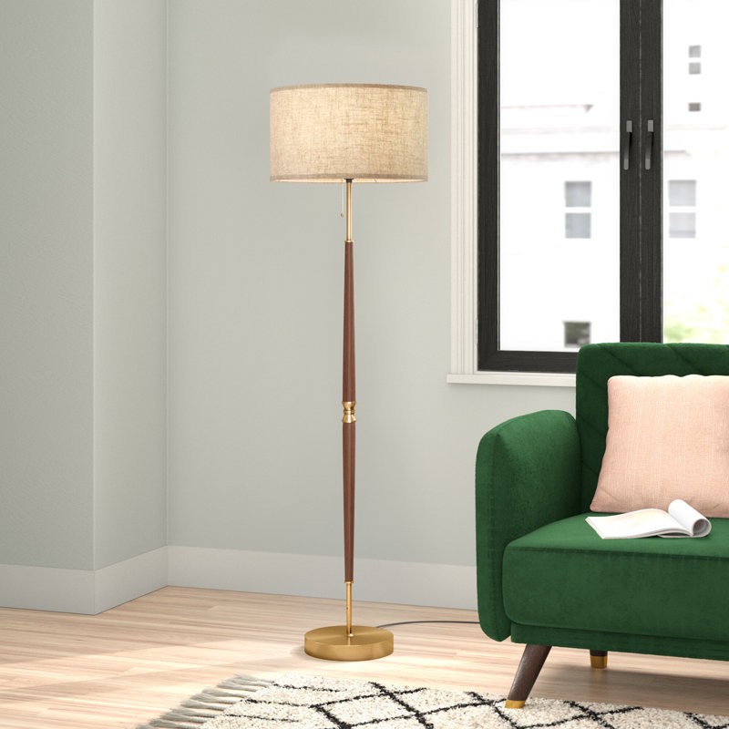 salcido electroplated traditional solid wood floor lamp by willa arlo interiors