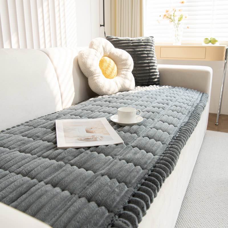 soft corduroy box cushion sofa slipcover by latitude run 59 in. x 35.9 in.