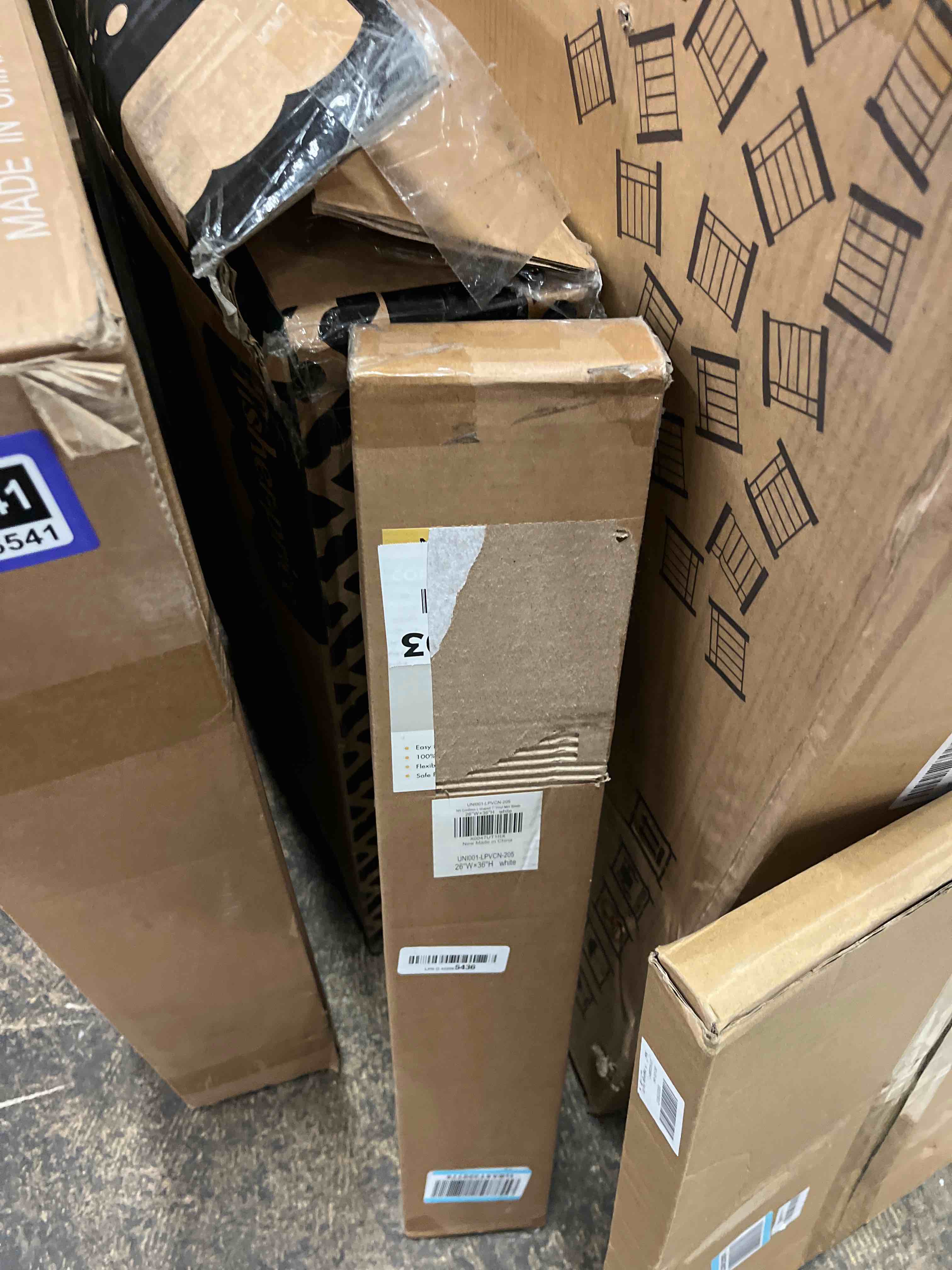 Condition photo showing New/Like New for No Drill Blinds for Windows 1" Vinyl L-Shaped Slats Cordless Mini Blinds for Home, for Window Size 26" W × 36" H White