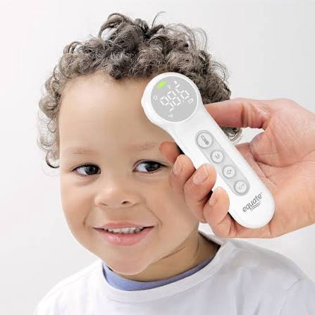 equate bluetooth dual-function infrared thermometer with forehead and ear mode