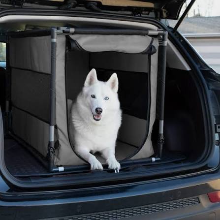 sport pet designs portable folding dog kennel, gray, large
