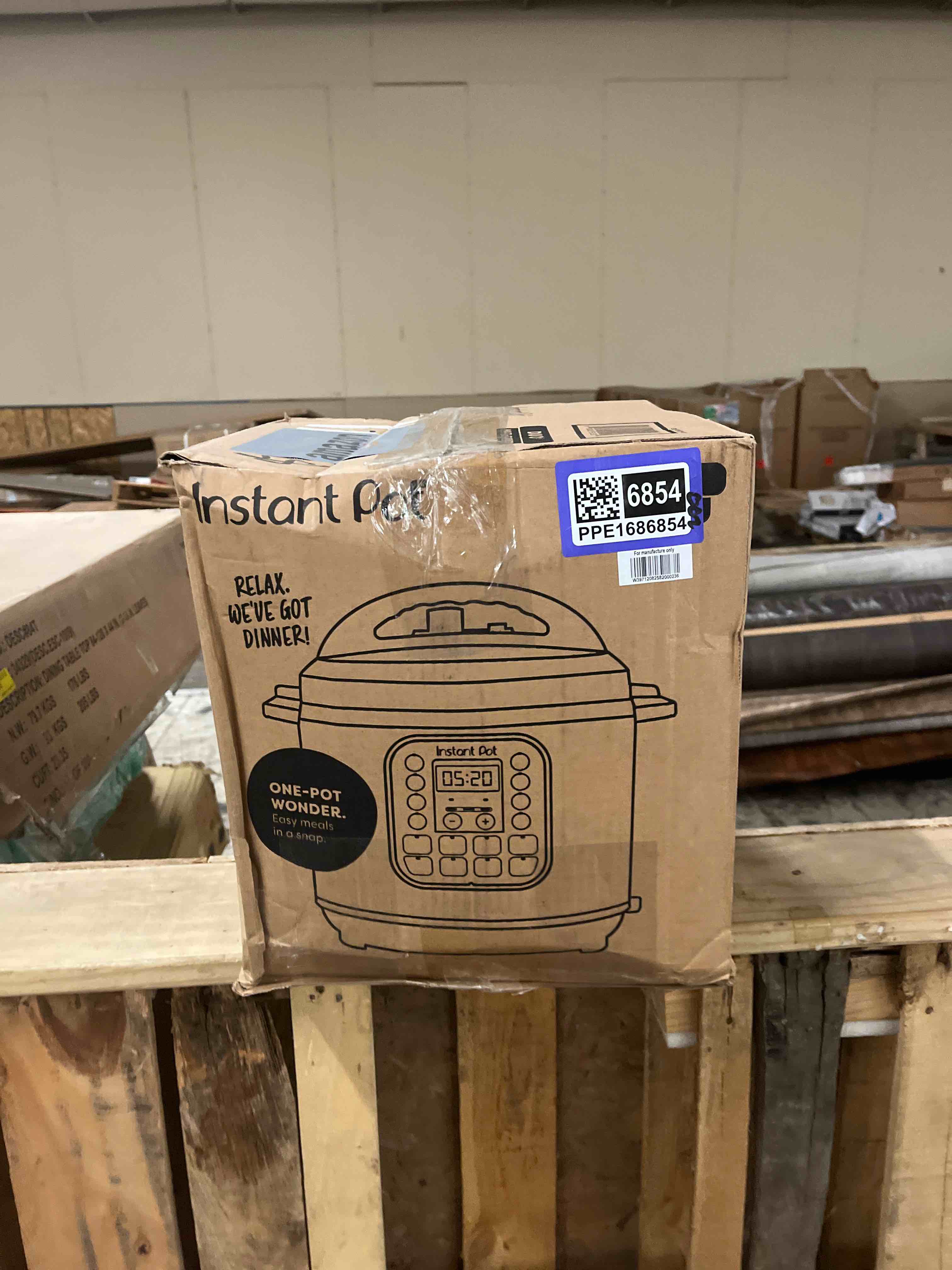 Condition photo showing New/Like New for Instant Pot Duo 7-in-1 Electric Pressure Cooker, Slow Cooker, Rice, Steamer, Sauté, Yogurt Maker, Warmer & Sterilizer, Includes App With Over 800 Recipes, Stainless Steel, 6 Quart