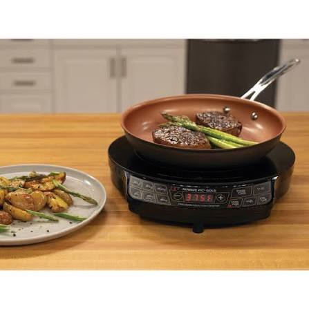 NuWave Precision Induction Cooktop Gold with 10.5 Inch Ceramic Fry Pan