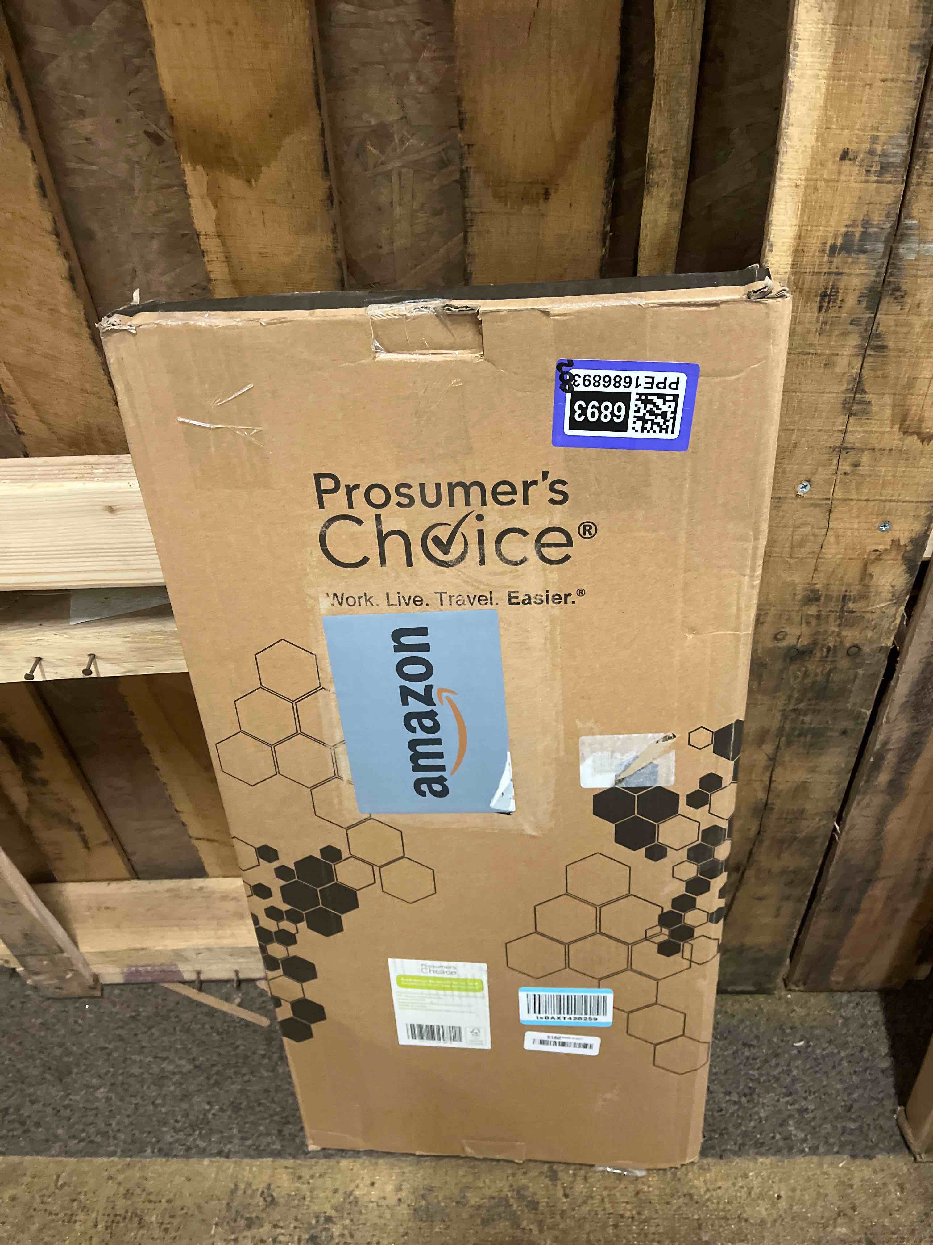 Condition photo showing New/Like New for Prosumer's Choice Bamboo TV Swivel Stand for LED/LCD TV, Monitors, Stereos, 31 inch Base Surface - 360? Rotation - Rotating Computer Stand/Media Console, Entertainment Center for Living Room Bedroom