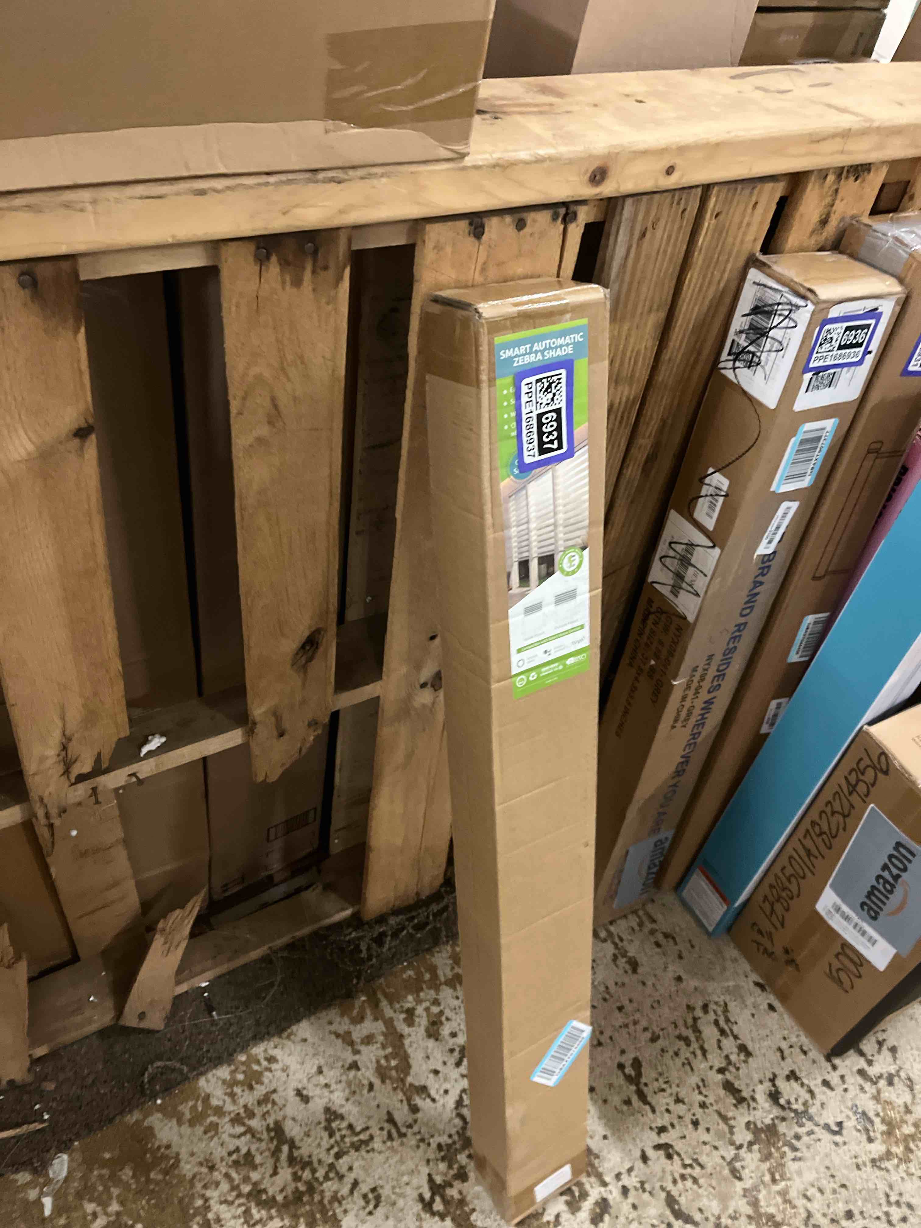 Condition photo showing New/Like New for DENFOON Motorized Zebra Blinds, Solar Powered Dual Layer Automatic Shades with Remote Control, Rechargeable Smart Blinds Horizontal Wireless Electric Shades for Windows, Custom Size, Gray 20 x 72