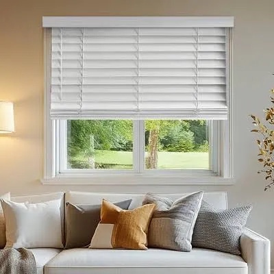 Achim Cordless GII Morningstar 1  Light Filtering Mini Window Blind 60  W x 64  L  White