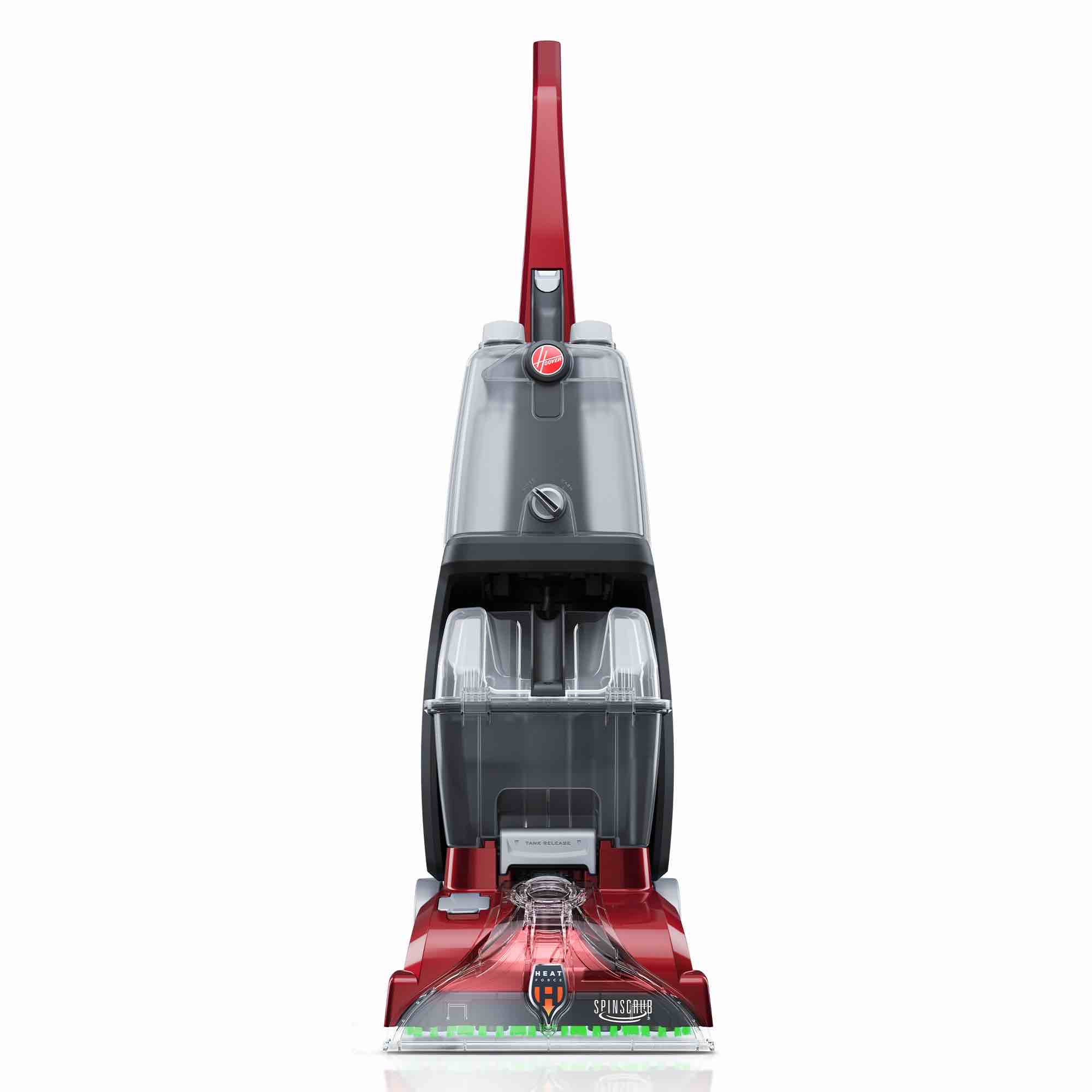 Hoover - Power Scrub Deluxe Corded Carpet Upright Deep Cleaner - Red