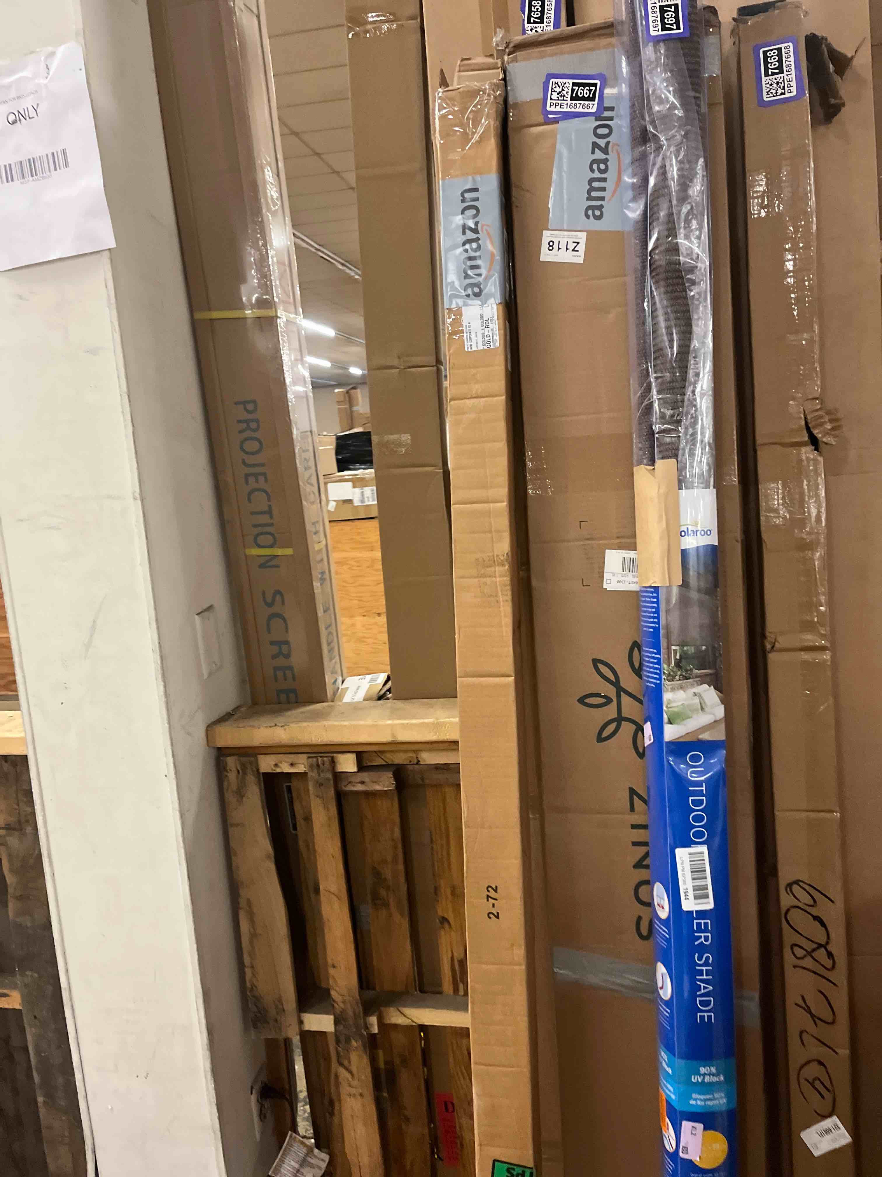 Condition photo showing Good Condition for aosky blackout roller shades cordless blinds for windows, free-stop shades with valance, thermal insulated fabric, uv protection, natural woven blinds for home and office (72" w x 72" h, white)