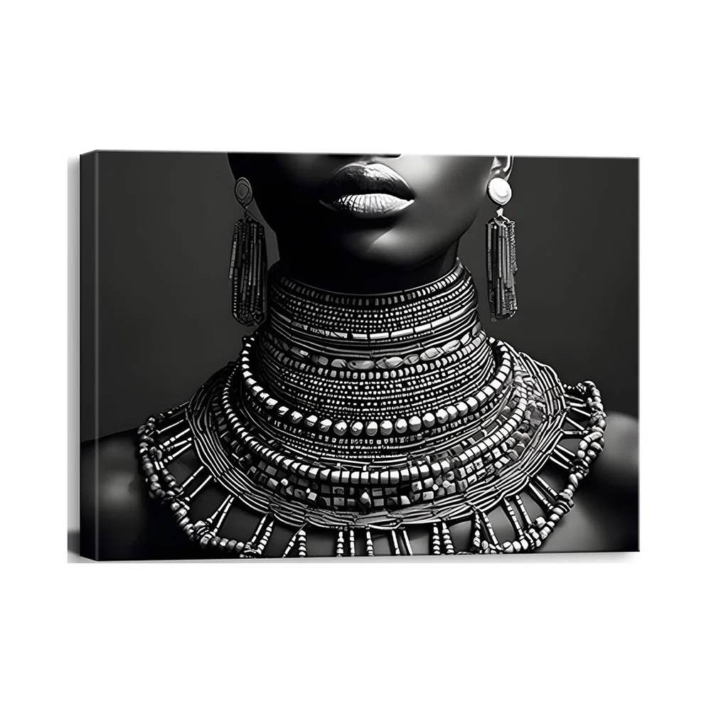 framed black woman wall art african american feminist canvas wall decor fashion charming woman pictures prints posters black paintings for living room bedroom home decorations ready to hang (24x16 in)