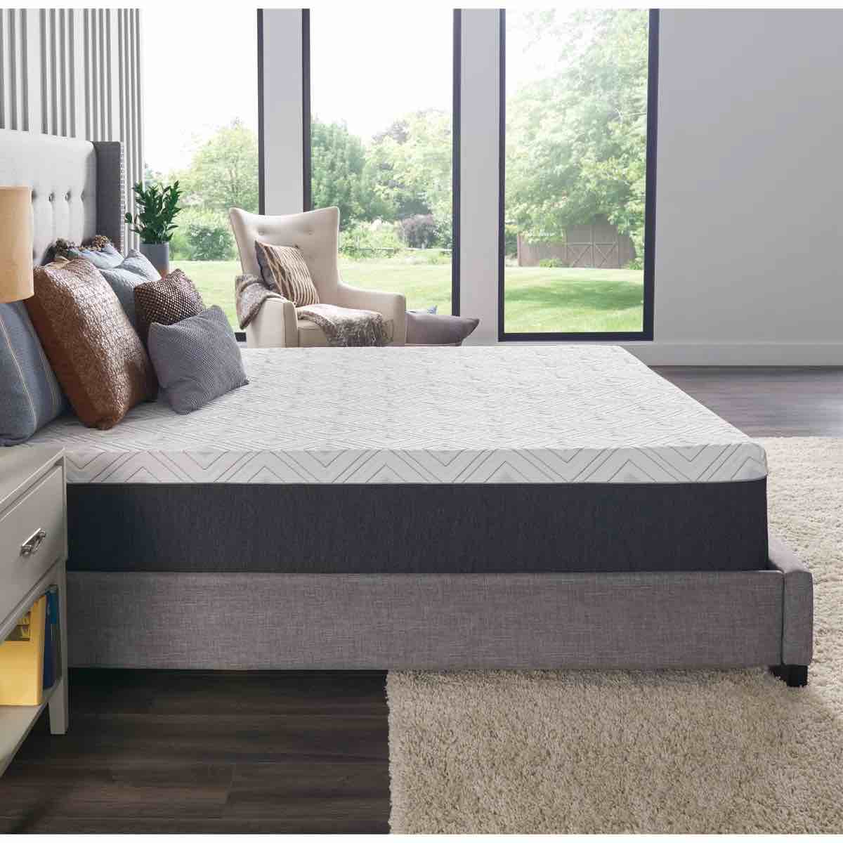  sealy cool 12" medium memory foam mattress 