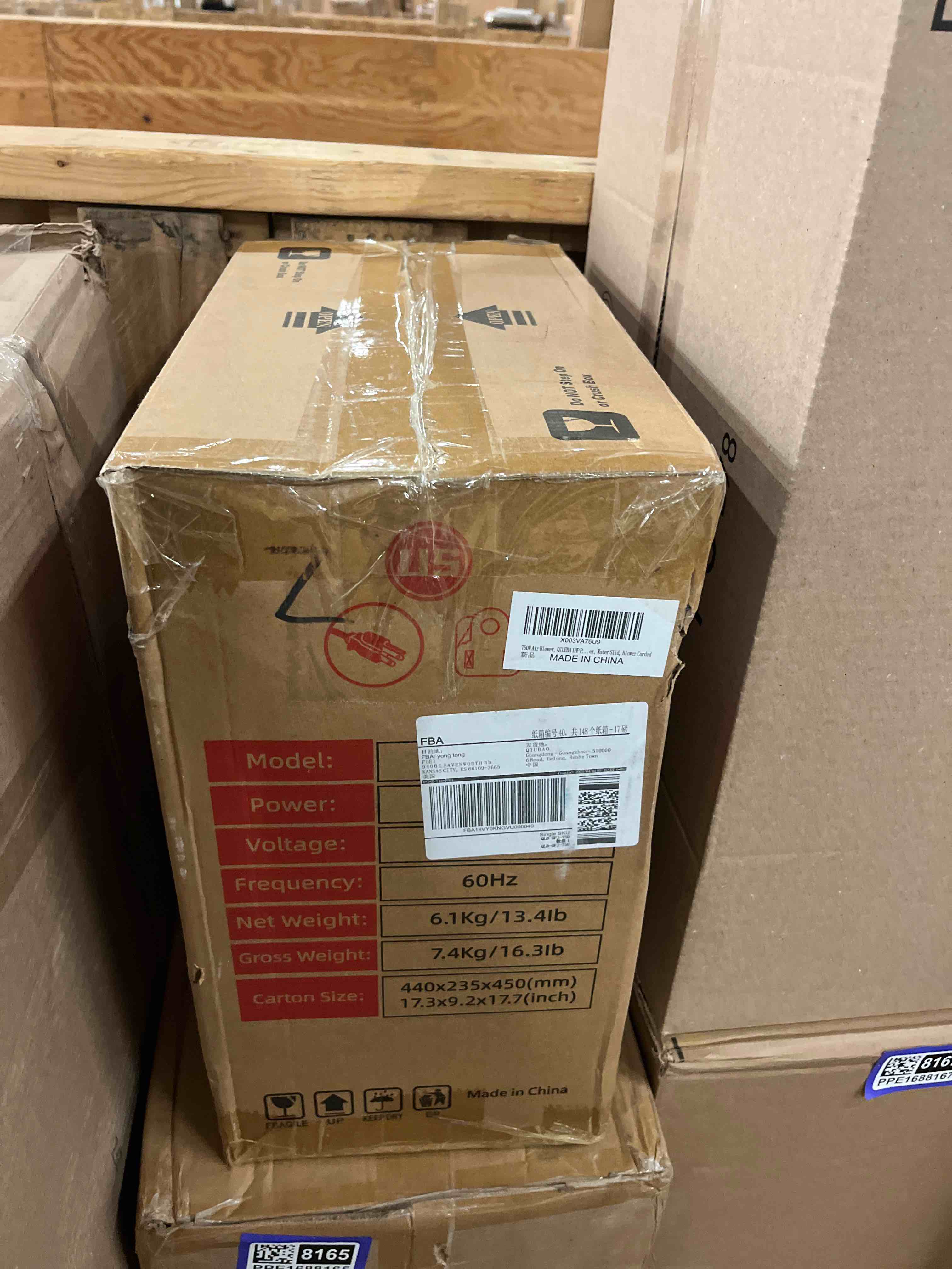 Condition photo showing New/Like New for 750w air blower, qileba 1hp powerful bounce house blower for inflatables, portable inflatable bubble house blower fan pump for spray booth, bouncy castle, jumper, water slid, blower corded(750w)