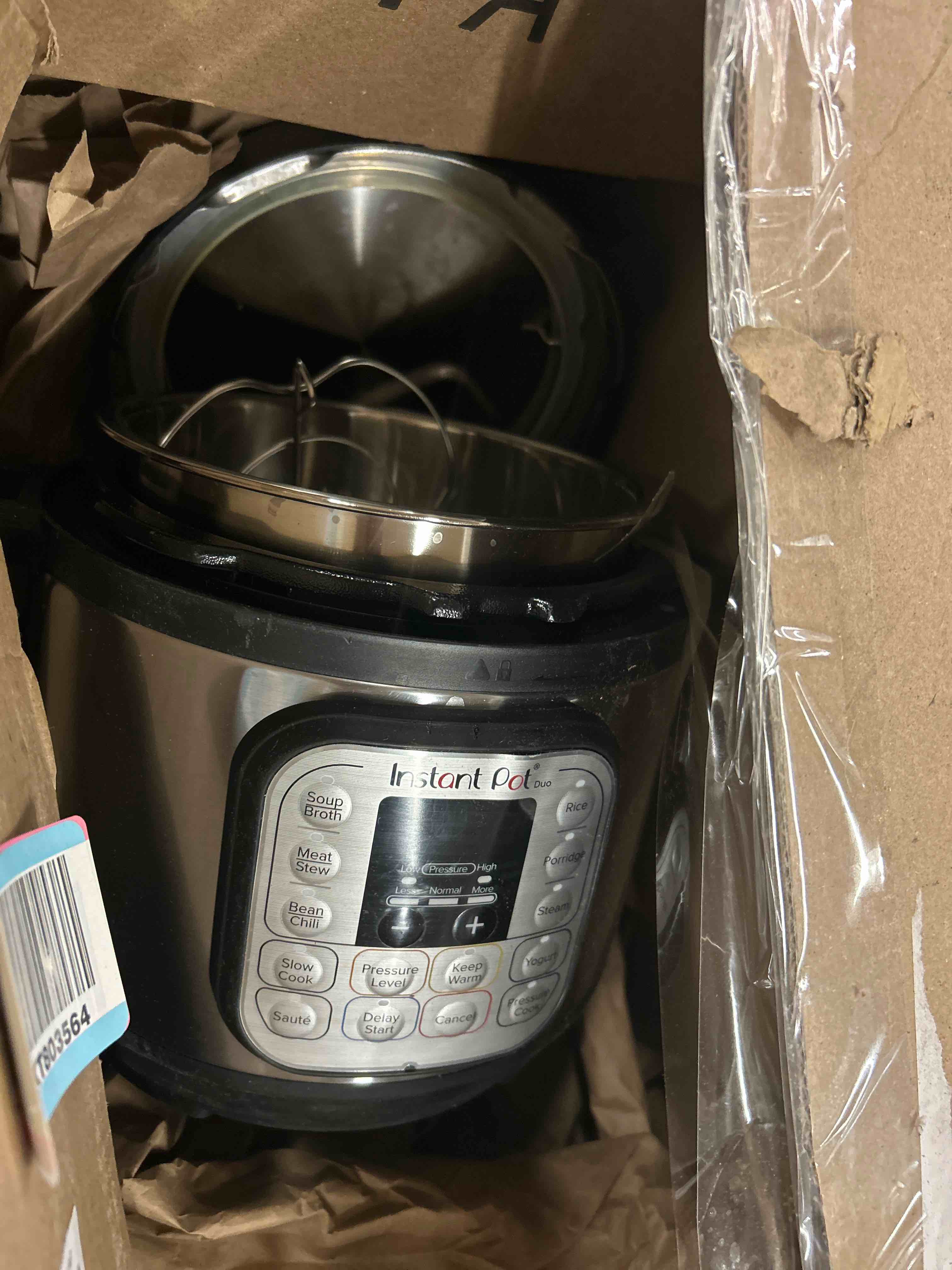 Condition photo showing Good Condition for instant pot duo 7-in-1 electric pressure cooker, slow cooker, rice, steamer, sauté, yogurt maker, warmer & sterilizer, includes app with over 800 recipes, stainless steel, 6 quart
