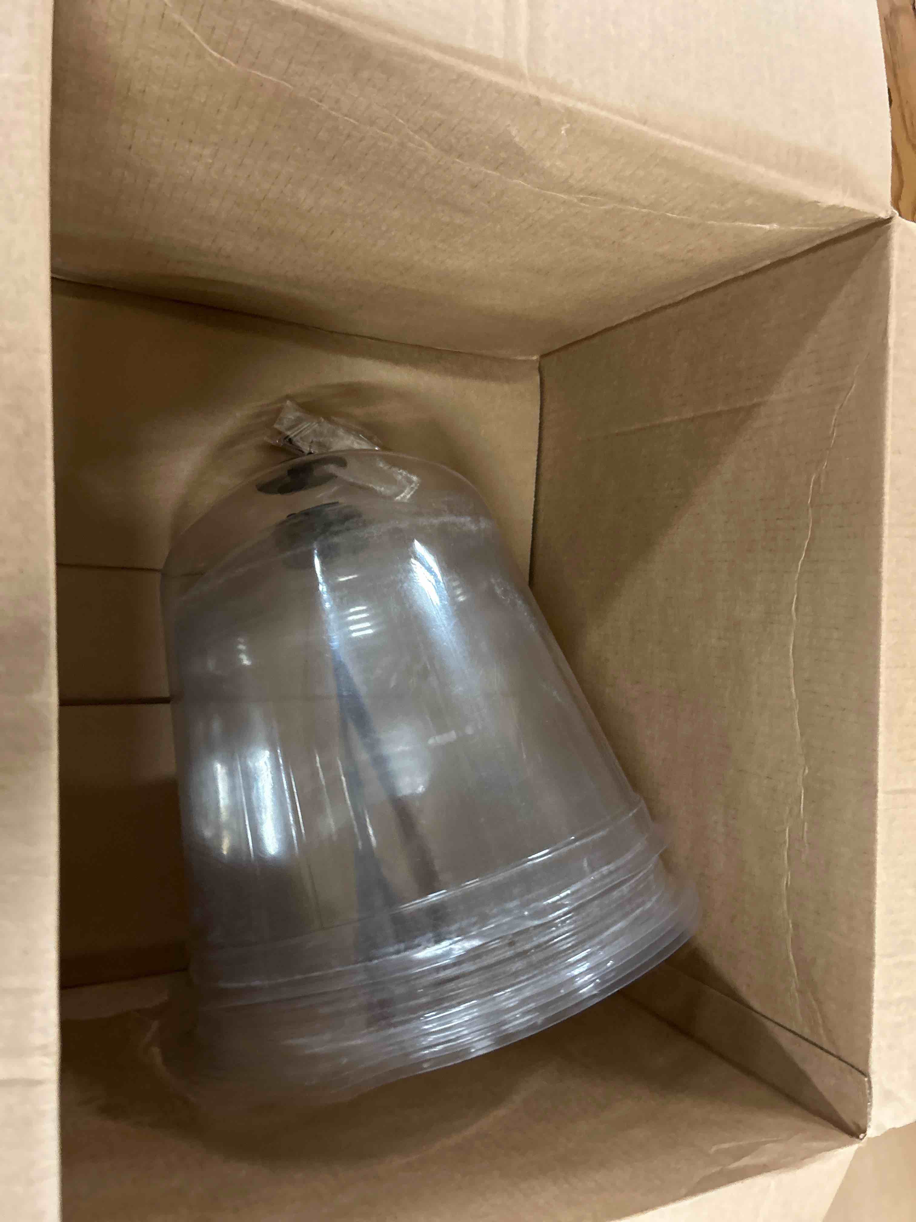 Condition photo showing Good Condition for rootrimmer 13 inch humidity domes garden cloches for plant protection, protectors from animals, garden clear plant cover with ventilation holes 5 pack