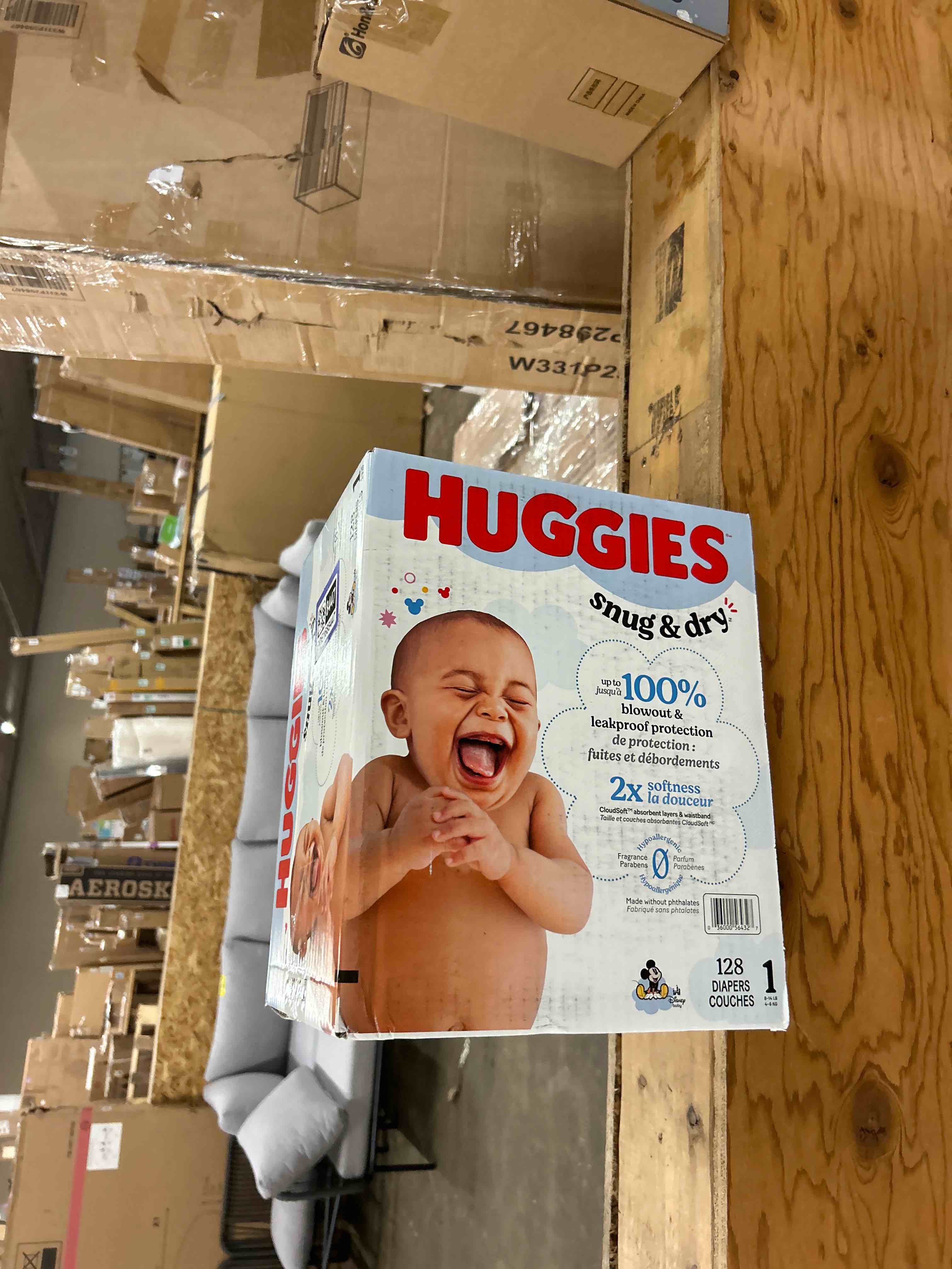 Condition photo showing New/Like New for huggies size 1 diapers, snug & dry newborn diapers, size 1 (8-14 lbs), 128 count, packaging may vary