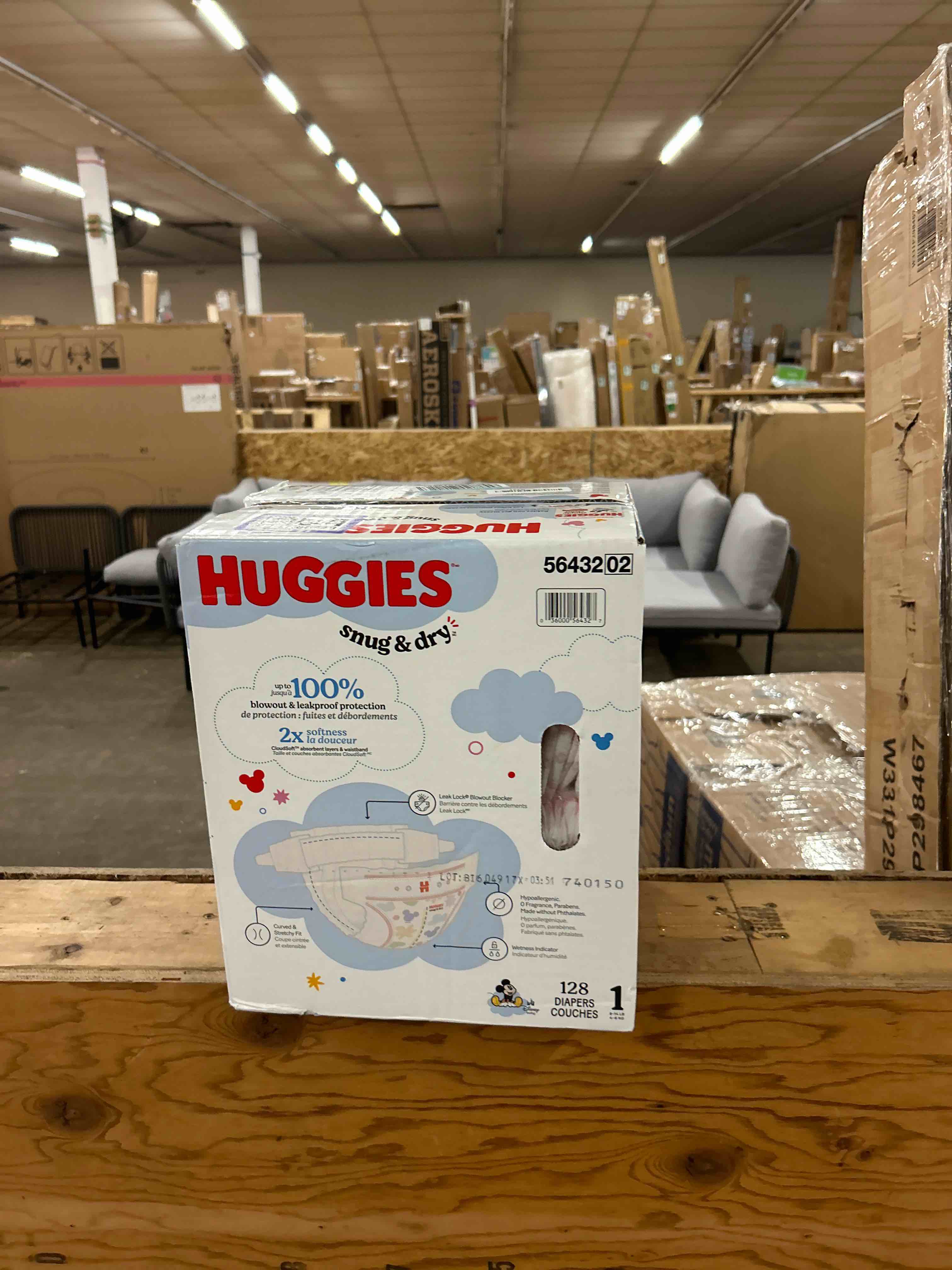 Condition photo showing New/Like New for huggies size 1 diapers, snug & dry newborn diapers, size 1 (8-14 lbs), 128 count, packaging may vary