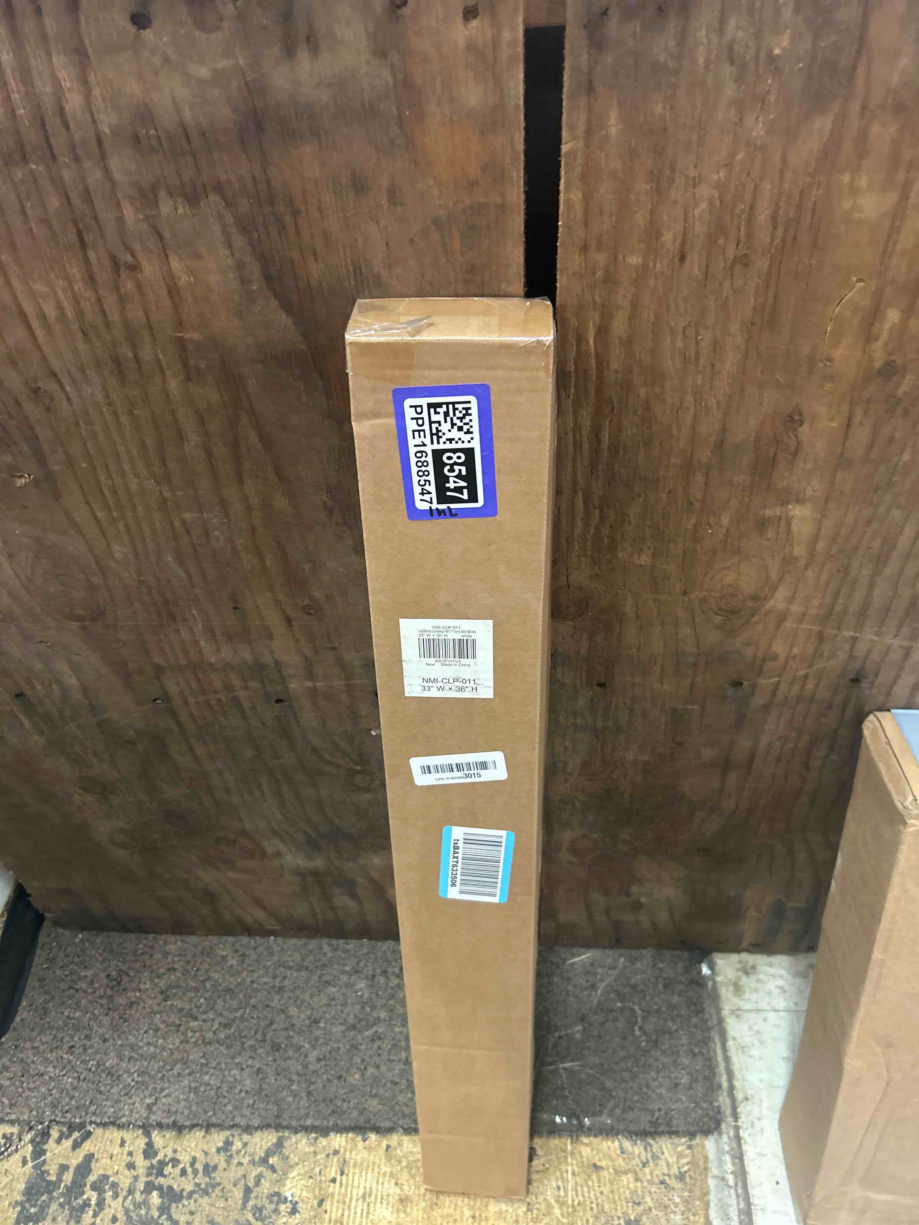 Condition photo showing New/Like New for lazblinds no tools no drill 1" vinyl mini blinds, cordless blinds for windows, light filtering horizontal window blinds & shades, 33" w x 36" h, white