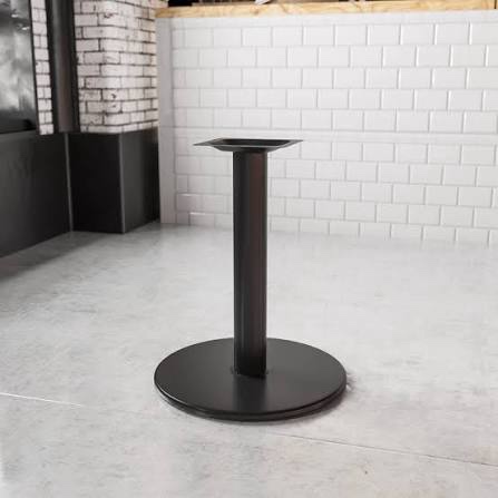 flash furniture column table stand with welded square plate black