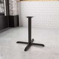 Flash Furniture Column Table Stand with Welded Square Plate Black