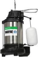 Wayne 58321-WYN3 CDU980E 3/4 HP Submersible Cast Iron and Stainless Steel Sump Pump with Integrated Vertical Float Switch, Large, Silver