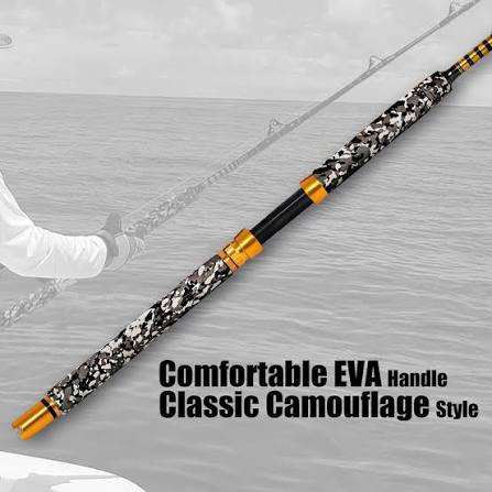 Condition photo showing New/Like New for fiblink 1-piece saltwater offshore trolling rod 6-feet big game rod conventional boat fishing pole