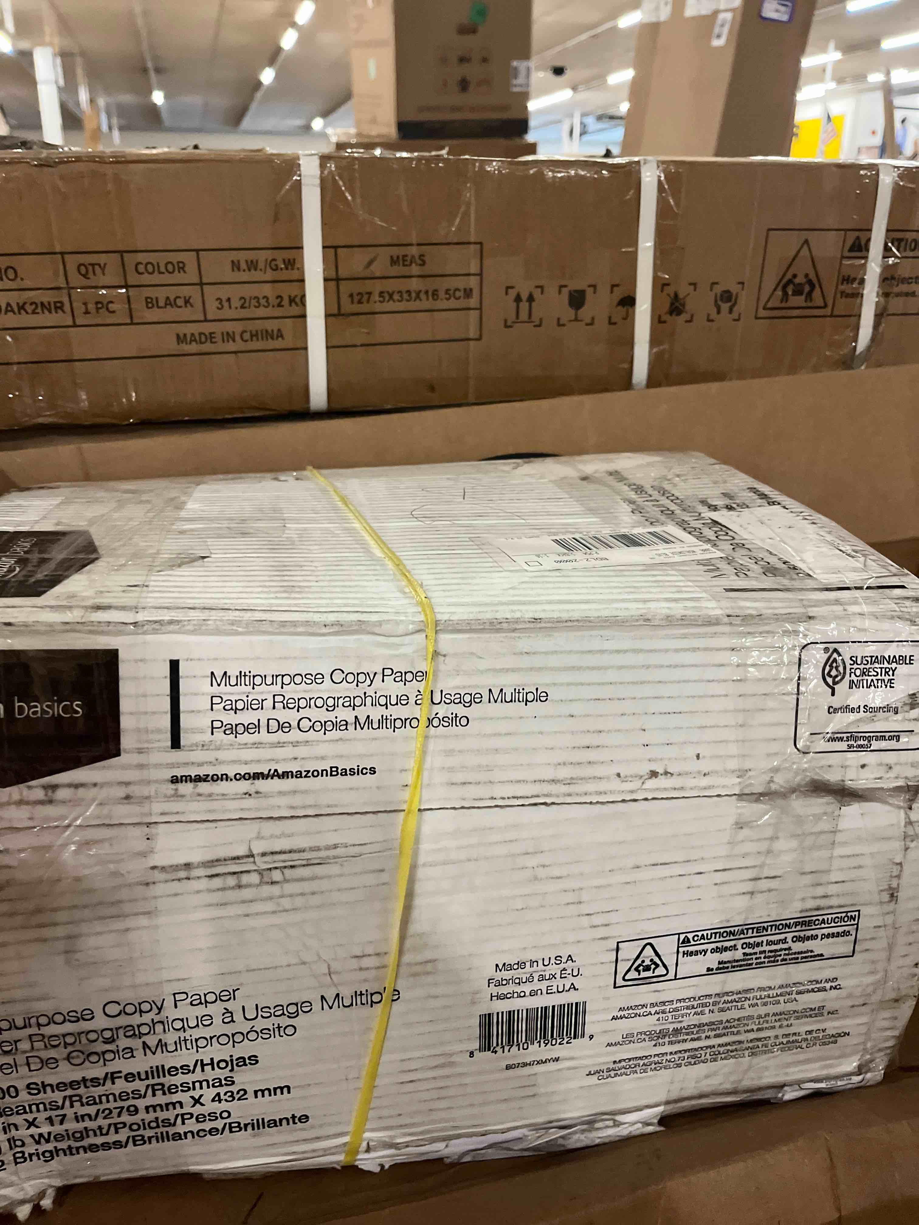 Condition photo showing New/Like New for amazon basics 92 bright multipurpose copy paper, 11 x 17 inches, pack of 5, 2500 count, white